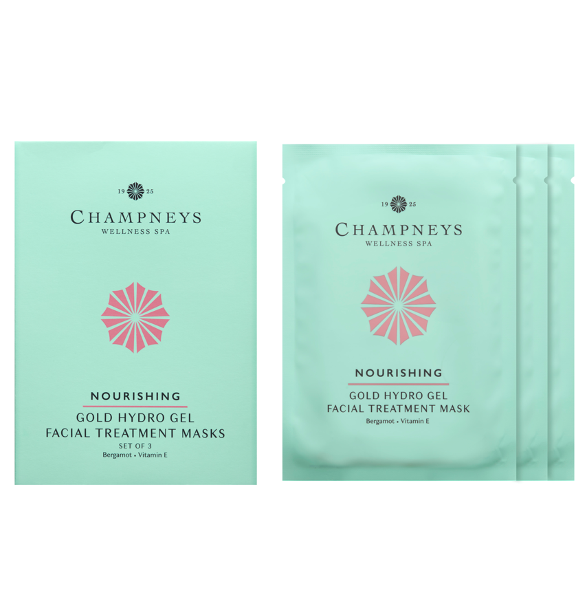 Champneys Nourishing Gold Hydro Gel Facial Treatment Set of 3