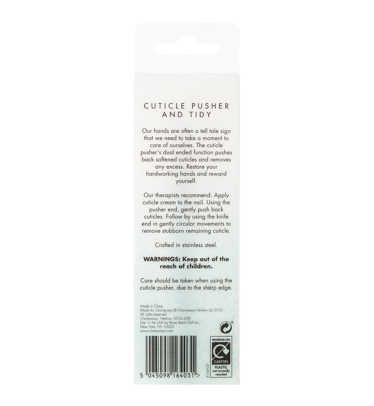 Champneys Cuticle Pusher and Tidy